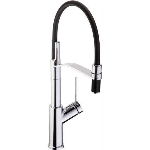 Abode Virtue Semi Professional Kitchen Tap (Chrome & Black).