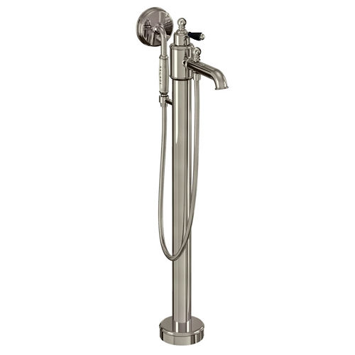 Burlington Arcade Floor Standing BSM Tap, Lever Handle (Nickel & Black).