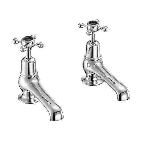 Burlington Claremont Basin Taps 5" (Chrome & Black).