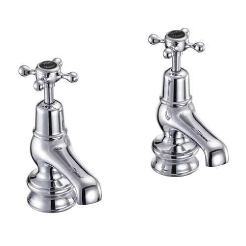 Burlington Claremont Basin Taps 3" (Chrome & Black).