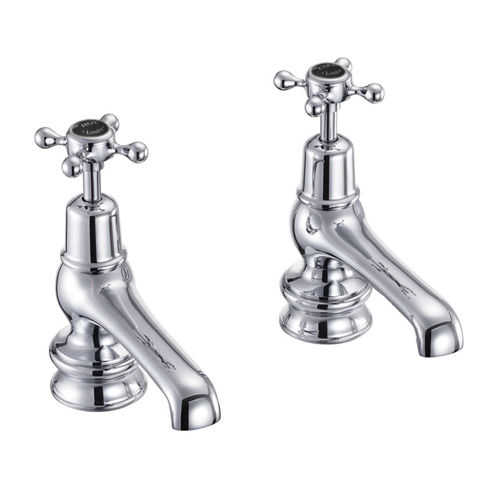 Burlington Claremont Basin Taps 5" (Chrome & Black).