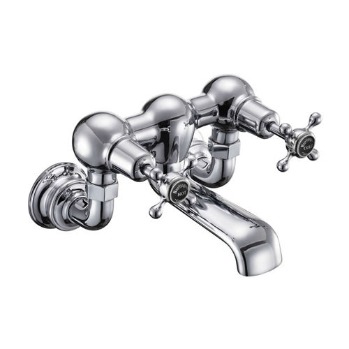 Burlington Claremont Wall Mounted Bath Filler Tap (Chrome & Black).