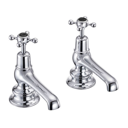 Burlington Claremont Bath Taps (Chrome & Black).