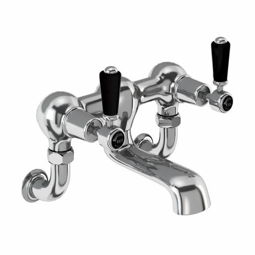 Burlington Kensington Wall Mounted Bath Filler Tap (Chrome & Black).