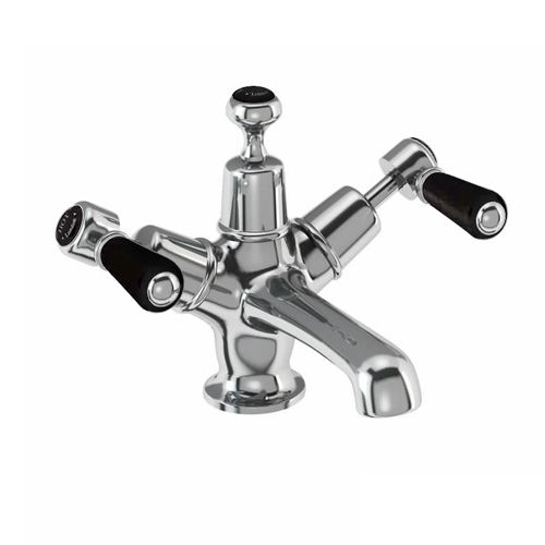 Burlington Kensington Basin Tap With Click Clack Waste (Chrome & Black).