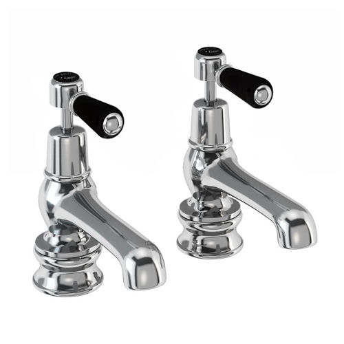 Burlington Kensington Bath Taps (Chrome & Black).