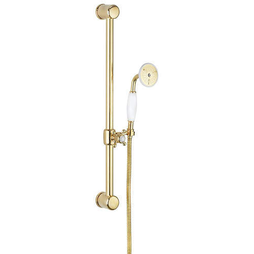 Crosswater Belgravia Traditional Slide Rail Kit (Unlacquered Brass).