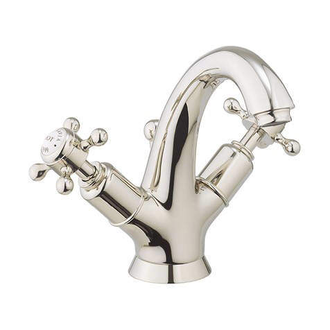 Crosswater Belgravia Highneck Basin Mixer Tap (Crosshead, Nickel).