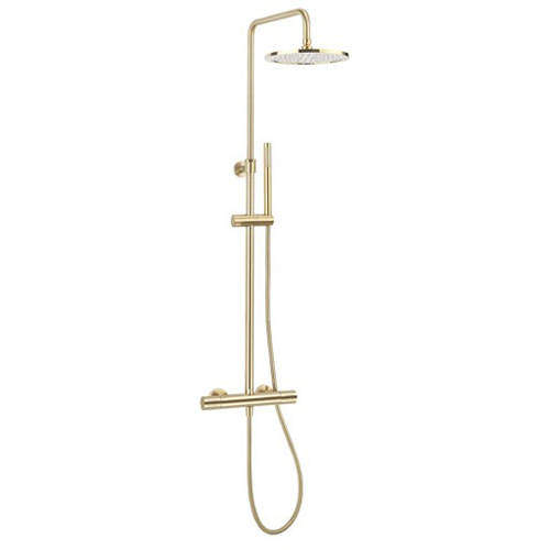 Crosswater Central Central Thermostatic Shower Kit (Brushed Brass).