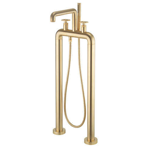 Crosswater UNION Free Standing BSM Tap With Wheel Handles (B Brass).