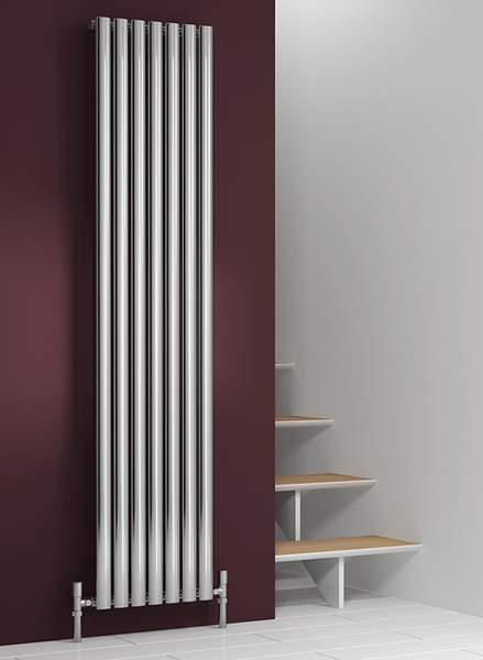 Reina Radiators Nerox Single Radiator (Polished Stainless Steel). 413x1800.