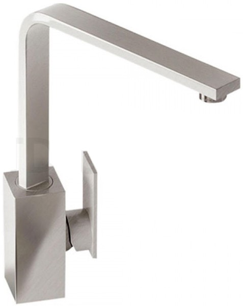 Larger image of Abode Media Monobloc Kitchen Tap With Swivel Spout (Brushed Nickel).