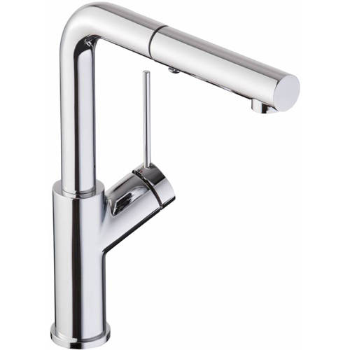 Example image of Abode Virtue Angle Pull Out Kitchen Tap (Chrome).