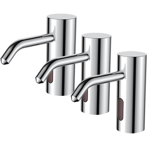 Larger image of Bristan Commercial 3 X Sensor Soap Dispensers (Chrome).