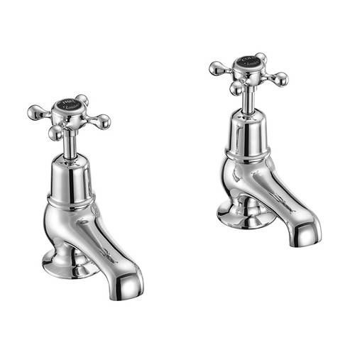 Larger image of Burlington Claremont Basin Taps 3" (Chrome & Black).