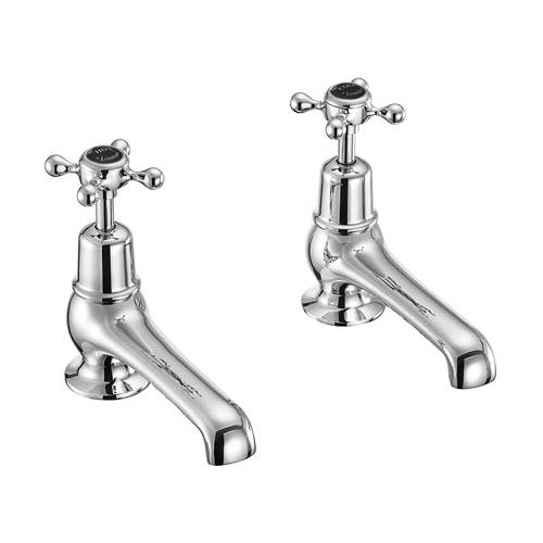 Larger image of Burlington Claremont Bath Taps (Chrome & Black).