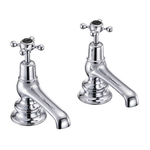 Larger image of Burlington Claremont Bath Taps (Chrome & Black).