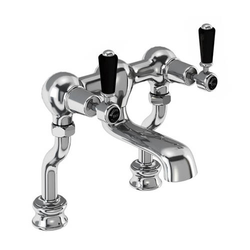 Larger image of Burlington Kensington Bath Filler Tap (Chrome & Black).