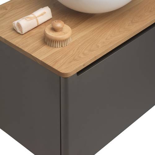 Example image of Crosswater Artist Vanity Unit With Cashmere Legs (1000mm, Onyx Black).