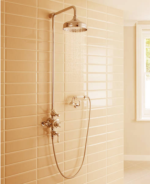 Example image of Crosswater Belgravia Thermostatic 2 Outlet Cradle Shower Kit (U Brass).