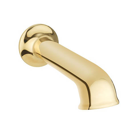 Larger image of Crosswater Belgravia Traditional Bath Filler Spout (Unlacquered Brass).