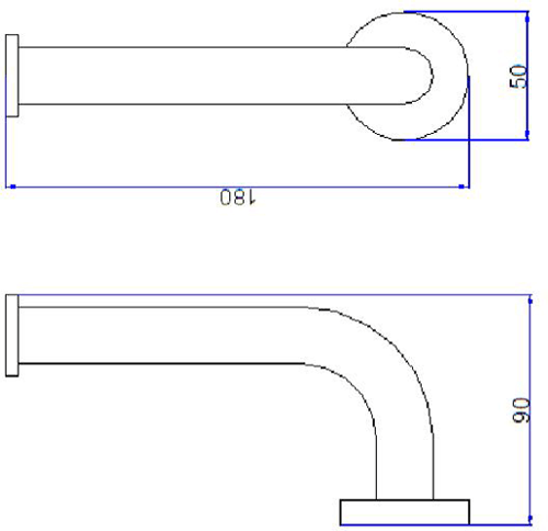 Technical image of Crosswater Central Toilet Roll Holder (Chrome).