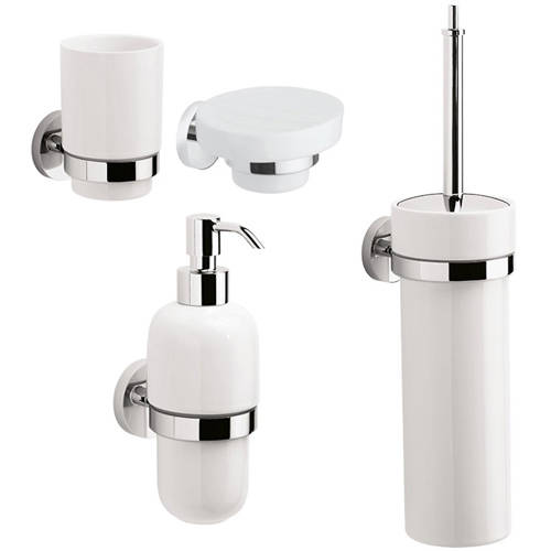 Larger image of Crosswater Central Bathroom Accessories Pack 3 (Chrome).