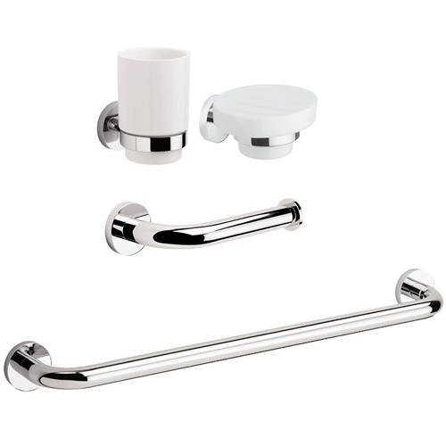 Larger image of Crosswater Central Bathroom Accessories Pack 7 (Chrome).