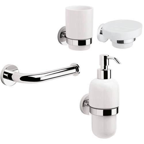 Larger image of Crosswater Central Bathroom Accessories Pack 9 (Chrome).