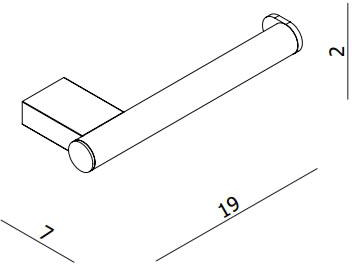 Technical image of Crosswater MPRO Toilet Roll Holder (Matt Black).