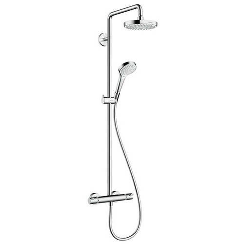 Larger image of Hansgrohe Croma Select S 180 2 Jet Showerpipe Pack With EcoSmart.