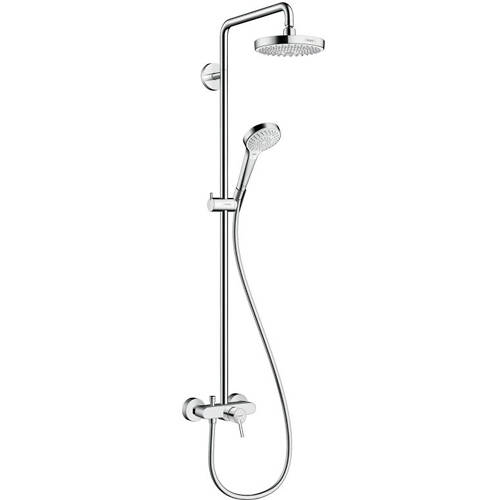 Larger image of Hansgrohe Croma Select S 180 2 Jet Manual Shower Pack (White & Chrome).