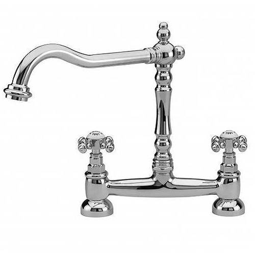 Larger image of Hydra Lambeth Kitchen Tap With Crosshead Controls (Chrome).