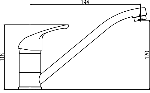 Technical image of Pyramis Kitchen Sink, Waste & Tap. 860x435mm (Reversible).