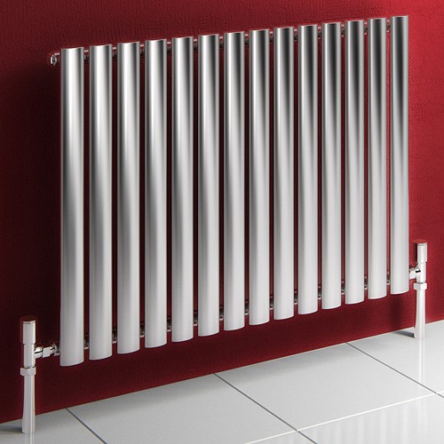 Larger image of Reina Radiators Nerox Single Radiator (Brushed Steel). 826x600mm.