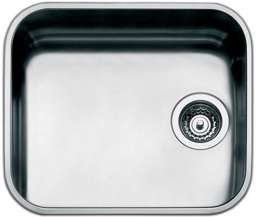 Larger image of Smeg Sinks 1.0 Bowl Stainless Steel Undermount Kitchen Sink. 450mm.