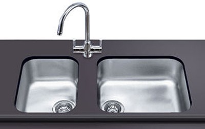 Example image of Smeg Sinks 1.0 Bowl Stainless Steel Undermount Kitchen Sink. 450mm.