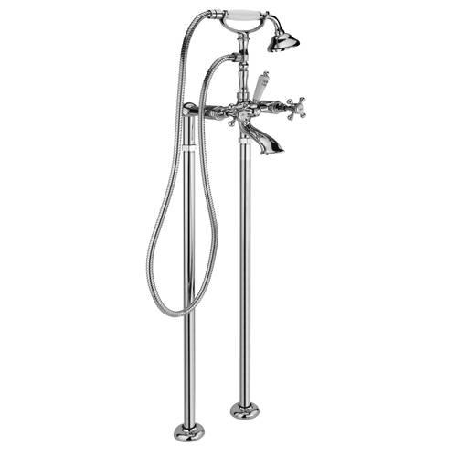 Larger image of Tre Mercati Allora Floor Standing Bath Shower Mixer Tap & Kit (Chrome).