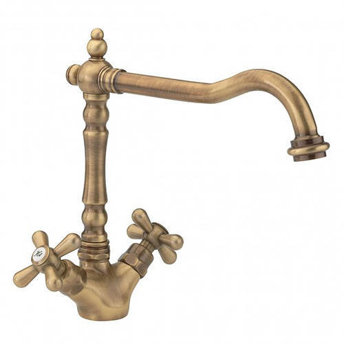 Larger image of Tre Mercati Kitchen French Classic Kitchen Tap (Antique Brass).