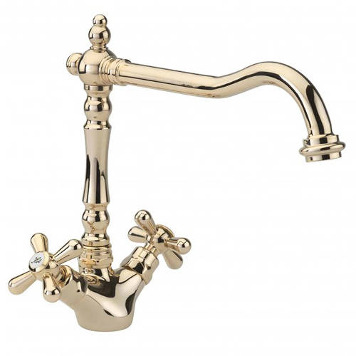 Larger image of Tre Mercati Kitchen French Classic Kitchen Tap (Polished Brass).