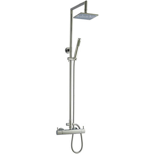 Larger image of Hudson Reed Bar Shower Thermostatic Bar Shower Valve & Tiamo Riser Set.