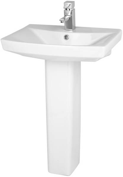 Larger image of Premier Ceramics Hamilton 550mm Basin & Full Pedestal.