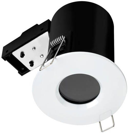 Example image of Hudson Reed Lighting 6 x Fire & Acoustic Shower Light Fittings (White).